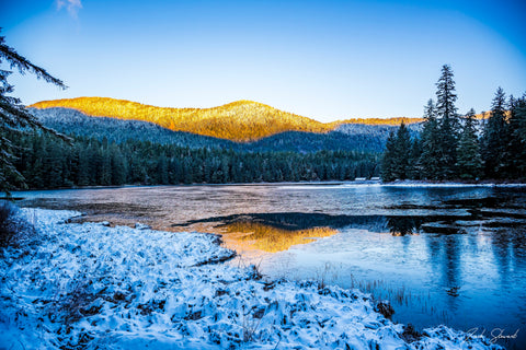 FROSTED WARD LAKE MATTED PRINT