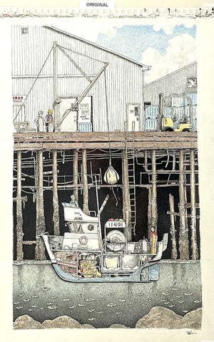CANNERY DOCK #1 ORIGINAL FRAMED