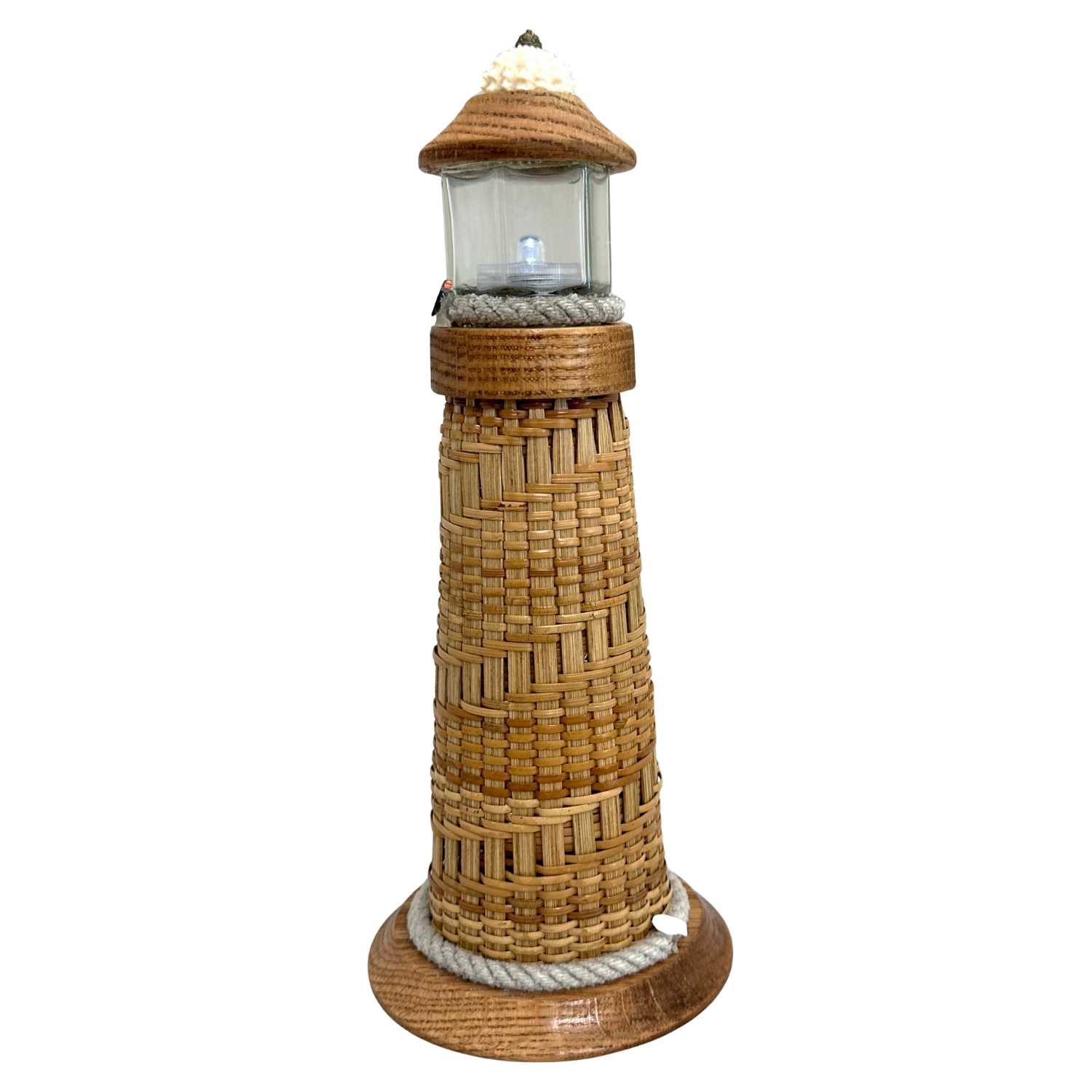 KODIAK NAUTICAL LIGHT HOUSE with BONE SHELL & PUFFIN EMBELLISHMENT