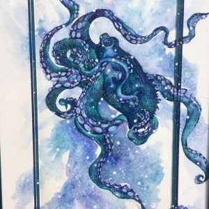 FREE DIVER HAND PAINTED MAT