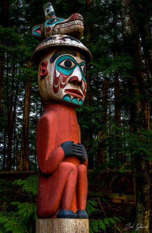 MAN WEARING BEAR HAT PHOTO 8X12