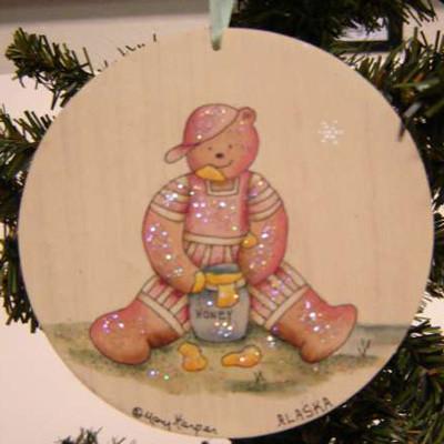 BEAR WITH HONEY ORNAMENT