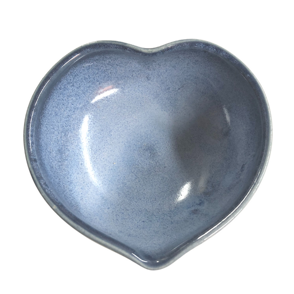 MEDIUM HEART BOWL MIXED BLUES