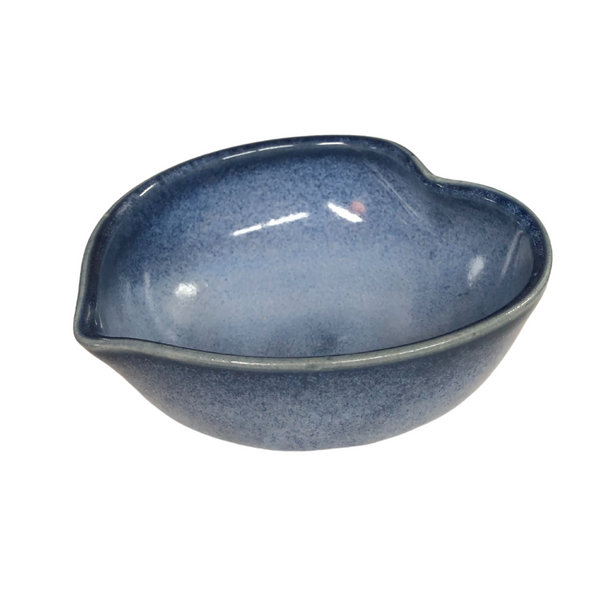 MEDIUM HEART BOWL MIXED BLUES