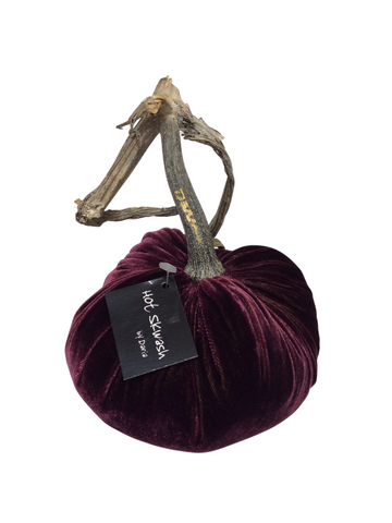 EGGPLANT VELVET PUMPKIN 5"
