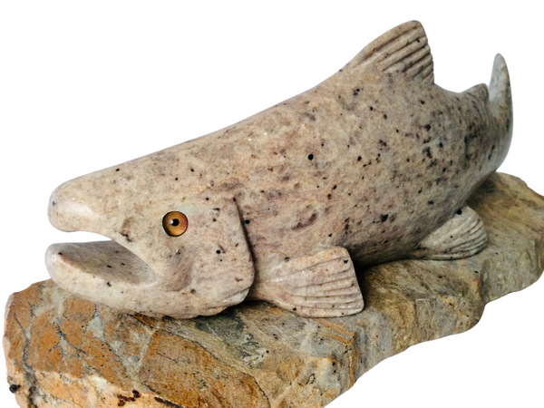 FISH SWIMMING W BASE 8"