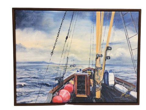 EASTBOUND AT CAPE CHACON FRAMED CANVAS
