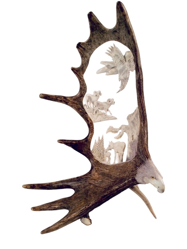NATURALLY WILD ANTLER CARVING