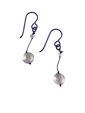 PINK FACETED AMETHYST EARRINGS