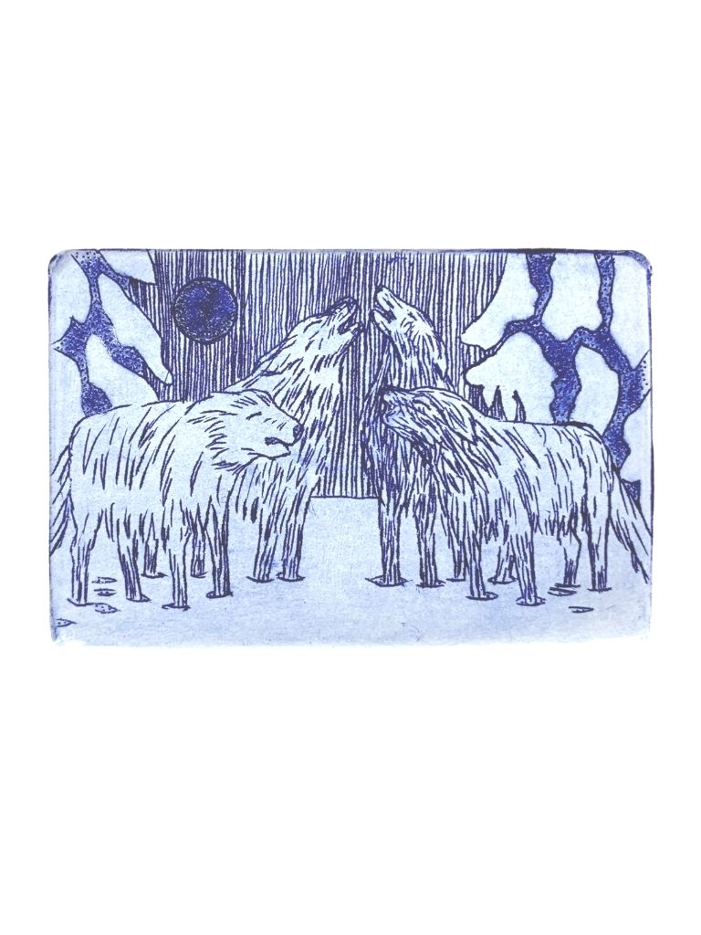 BLUE MOON INTAGLIO ETCHING