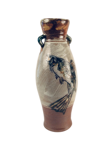 LARGE VASE WITH FISH