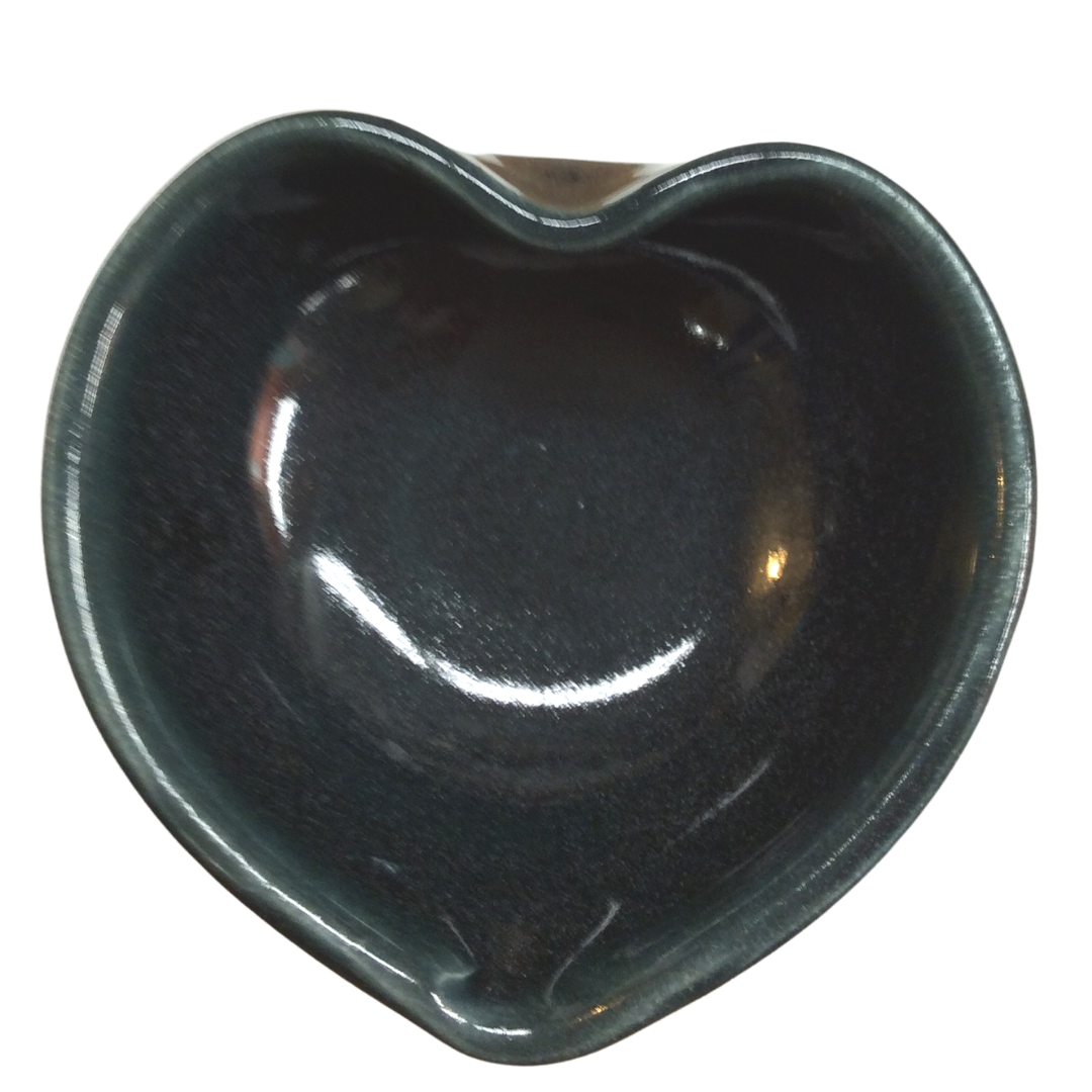 SMALL HEART BOWL PEACOCK BLUE