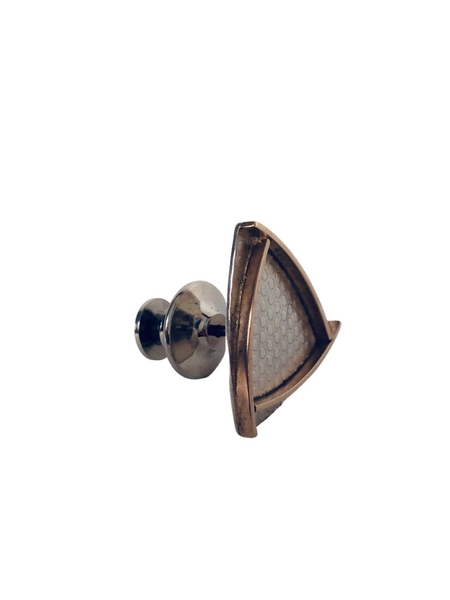 SILVER WITH GOLD TRIANGLE TIE TACK