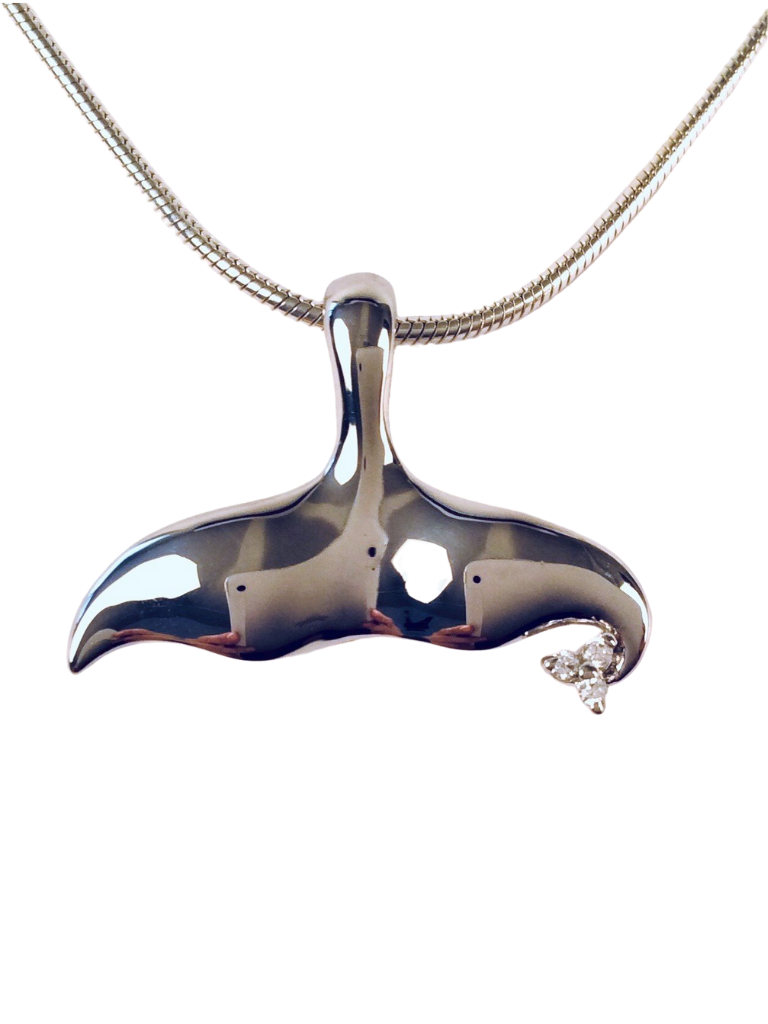 CLASSIC WHALE TAIL WITH CUBIC ZIRCONIA