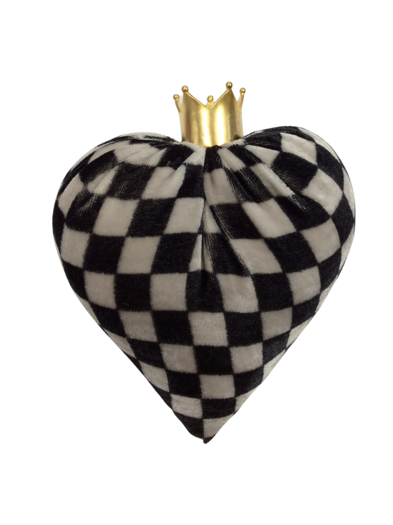 CHECKERED MEDIUM VELVET HEART