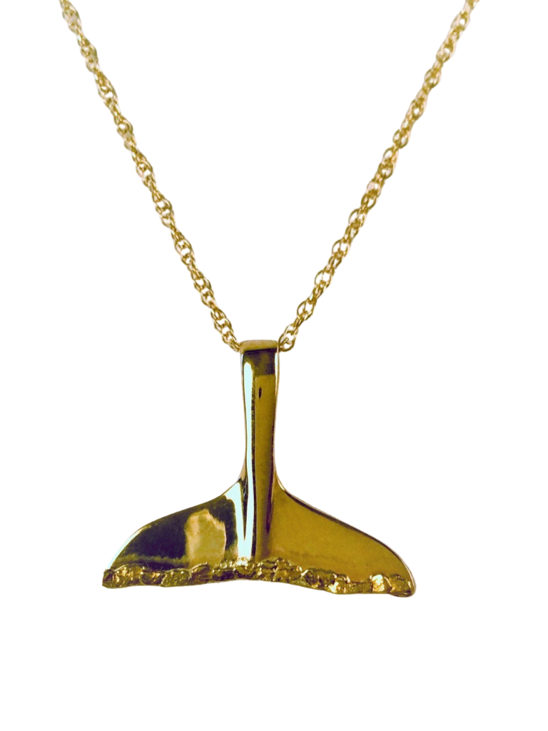 WHALE TAIL NECKLACE WITH NUGGETS