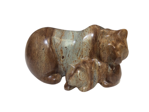 BEAR W/ CUB LYING 8"