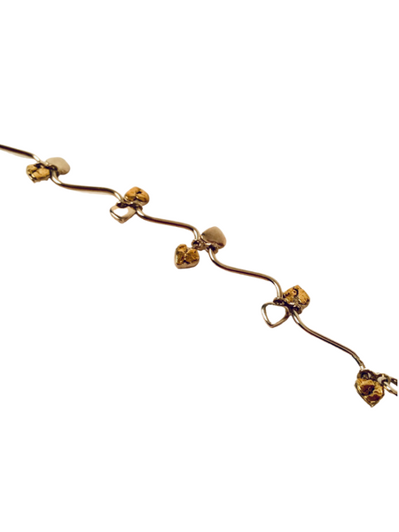 BRACELET LEAVES WITH GOLD ACCENT