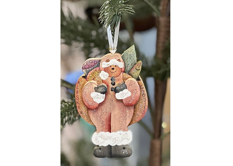 BEAR SANTA ORNAMENT