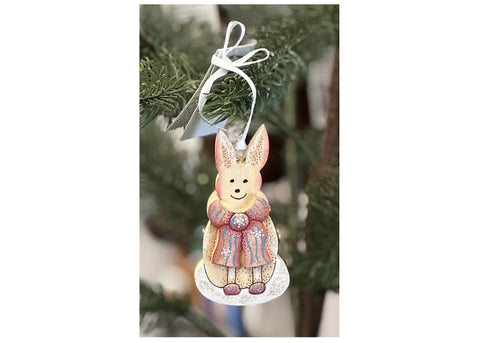 SNOWSHOE HARE ORNAMENT