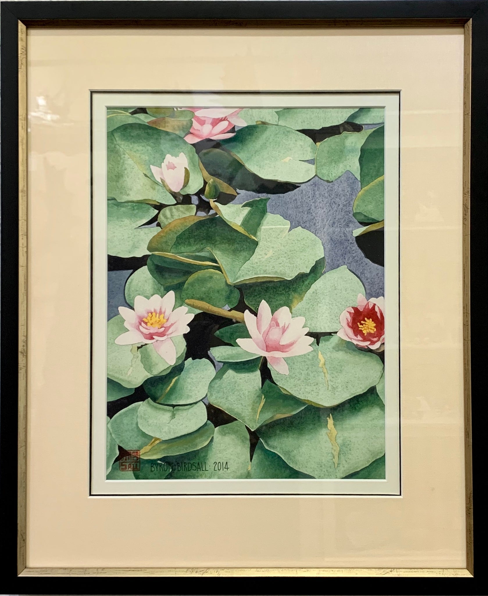 THE WATER LILLIES BLOOM FRAMED ORIGINAL