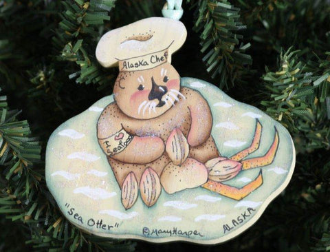 SEA OTTER CHEF ORNAMENT