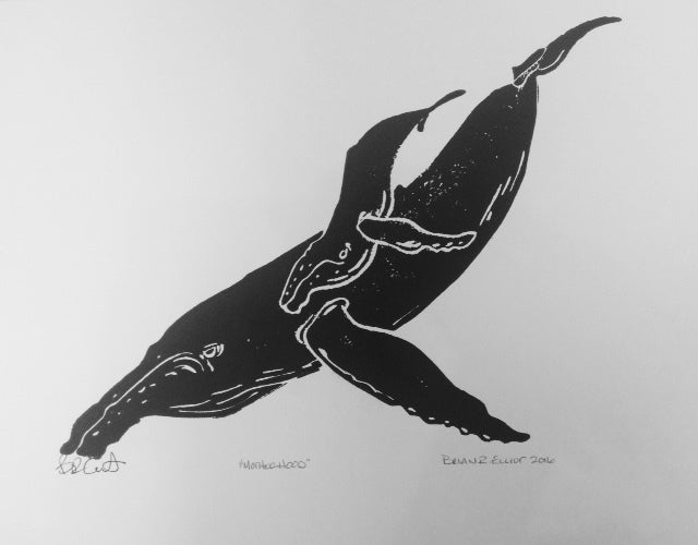 MOTHERHOOD WOOD BLOCK PRINT