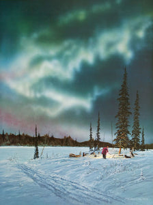 TRAVELING LIGHT - 2002 IDITAROD PRINT