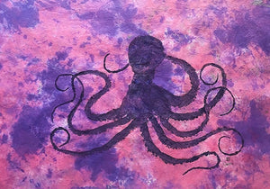 PINK & PURPLE OCTOPUS ORIGINAL GYOTAKU