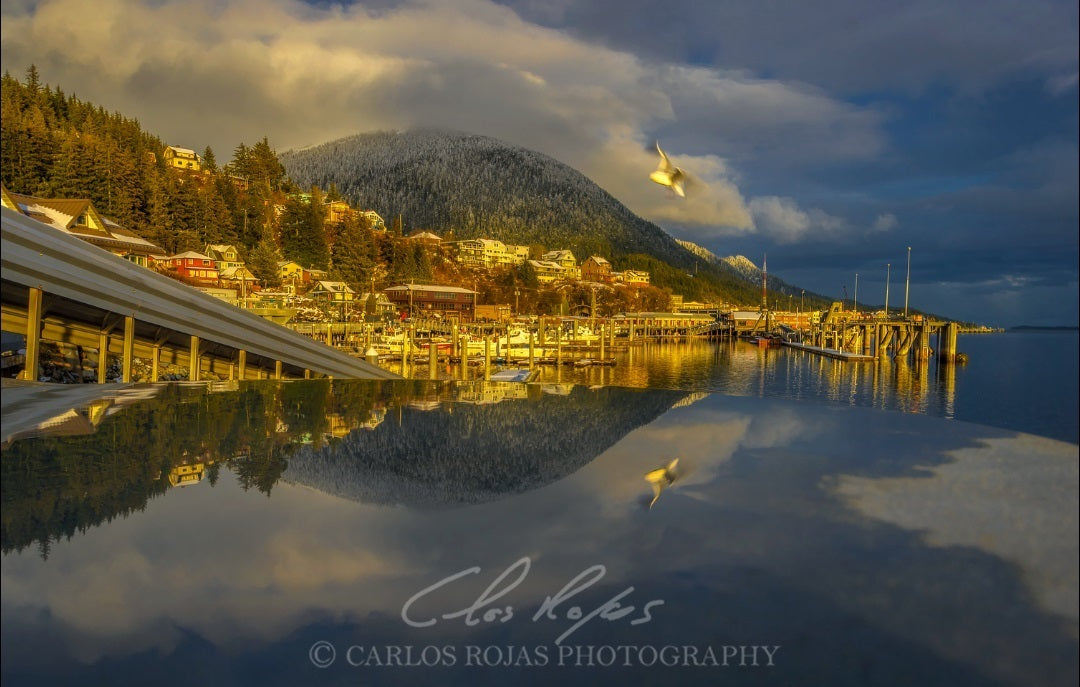 KETCHIKAN FLY BY 18x12 PHOTO ON METAL