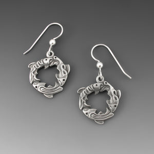 SALMON SPIRIT PEWTER EARRINGS