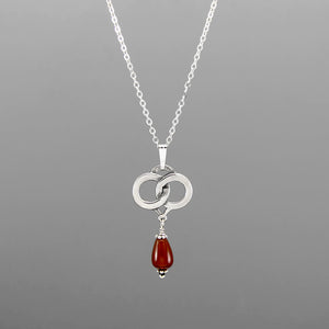 JOINED FOR LIFE CARNELIAN PENDANT 18" CHAIN