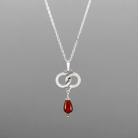 JOINED FOR LIFE CARNELIAN PENDANT 18" CHAIN