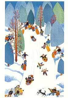 WINTER ART CARD 10 PACK RIE MUNOZ