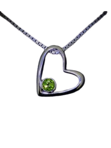 GEMDROPS PERIDOT HEART NECKLACE