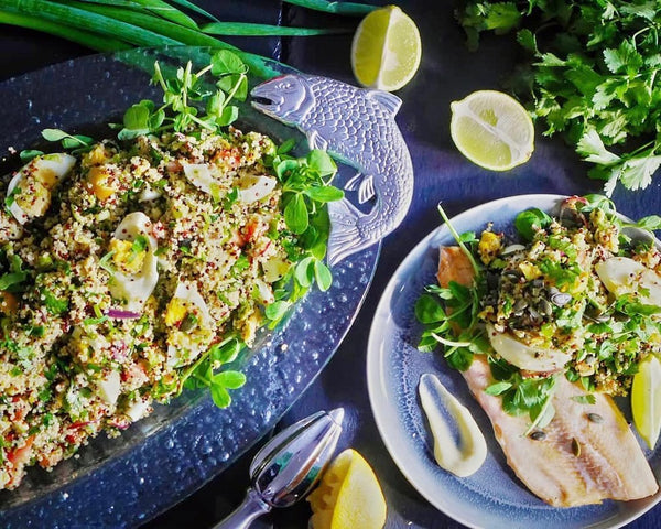 SALMON GLASS PLATTER