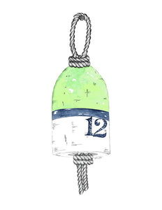 BUOY 12 SEAHAWKS 11X14 ORIGINAL