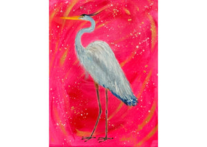 IN THE PINK HERON ORIGINAL ACRYLIC