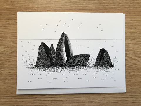HUMPBACK WHALES FEEDING #3 ART CARD