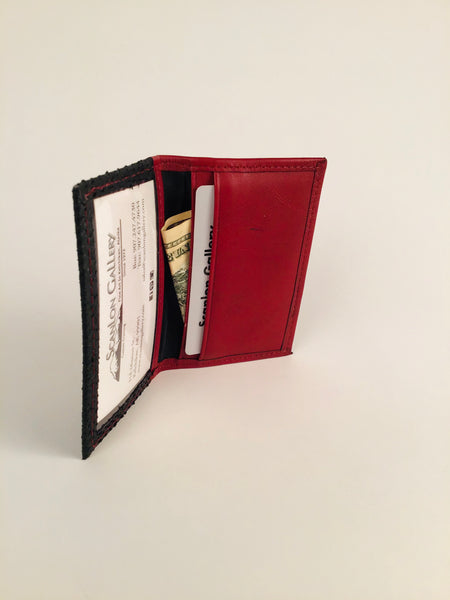 RED MINI WALLET WITH 3 POCKETS