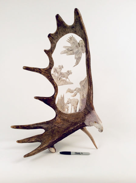 NATURALLY WILD ANTLER CARVING