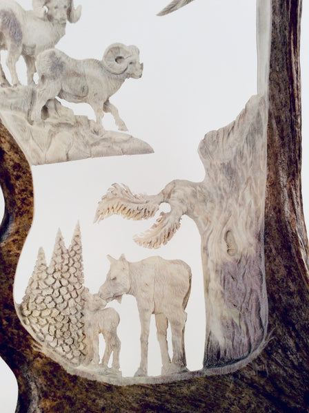 NATURALLY WILD ANTLER CARVING