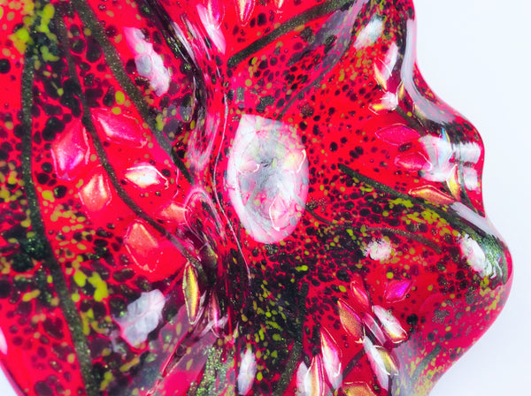 RED 9" FLOWER BOWL