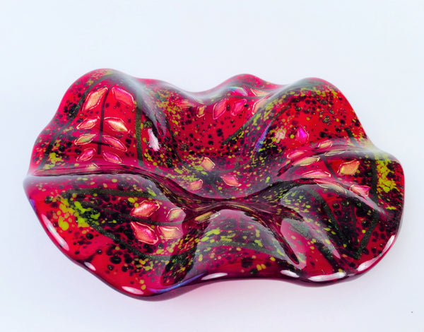 RED 9" FLOWER BOWL