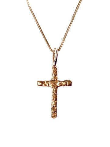 CROSS NECKLACE WITH NUGGETS