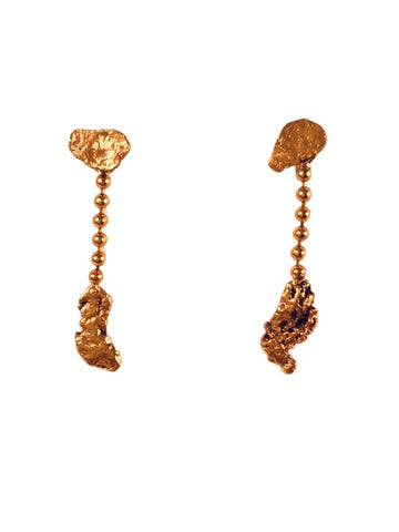 ONE NUGGET DANGLE EARRINGS