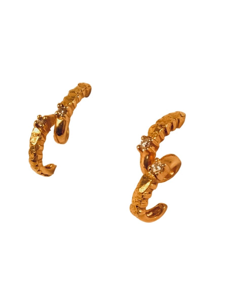 14K GOLD TWIST EARRINGS