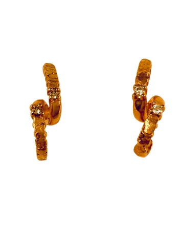 14K GOLD TWIST EARRINGS