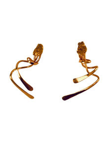 14KT SPIRAL POST EARRINGS