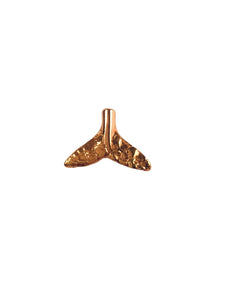 WHALE TAIL 14K TIE TACK PIN